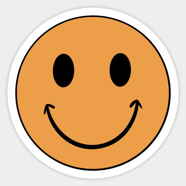 Orange Smiley Sticker by Meg-Hoyt